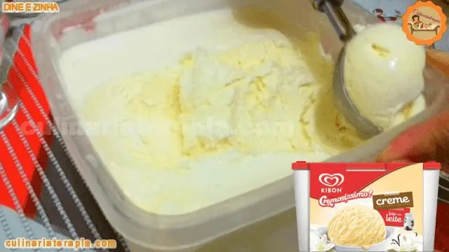 Sorvete de creme igual o da Kibom