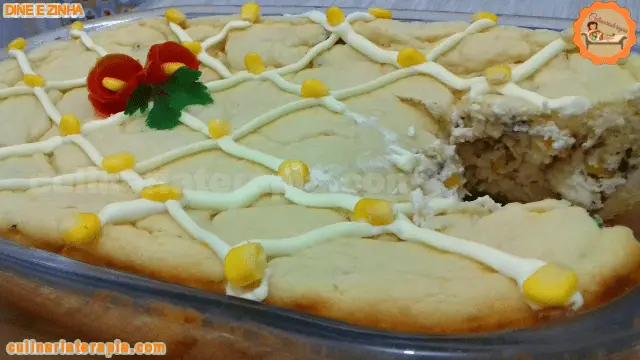 Torta de Massa de Batata com Frango