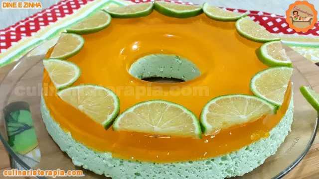 Sobremesa de 2 ingredientes de Gelatina Abacaxi e Limão