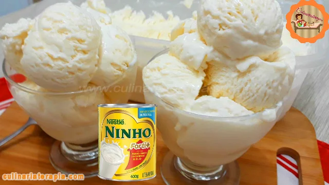 Sorvete Cremoso de Leite Ninho