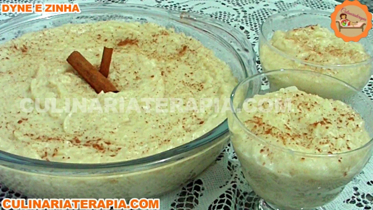 Arroz Doce Cremoso com Açúcar Mascavo