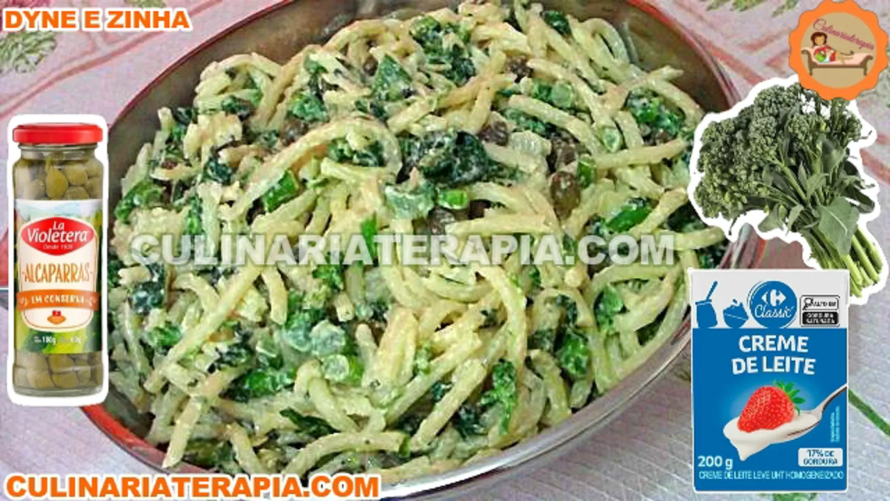 Macarrão Delicioso com Brócolis e Alcaparras