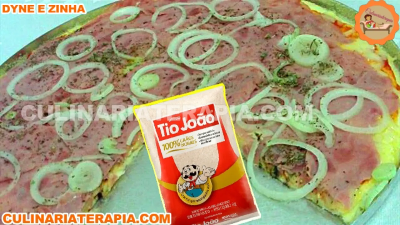 Pizza de Sobras de Arroz de Liquidificador