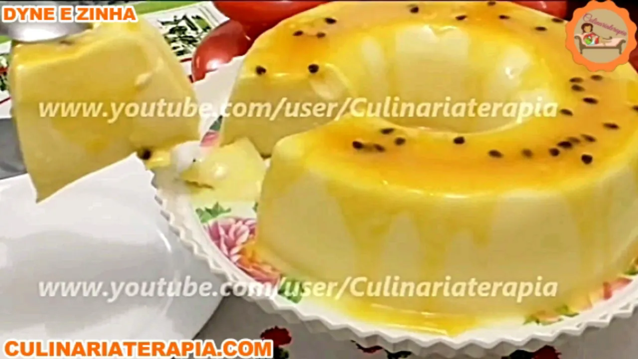 Manjar de Maracujá com Calda Leve e Refrescante