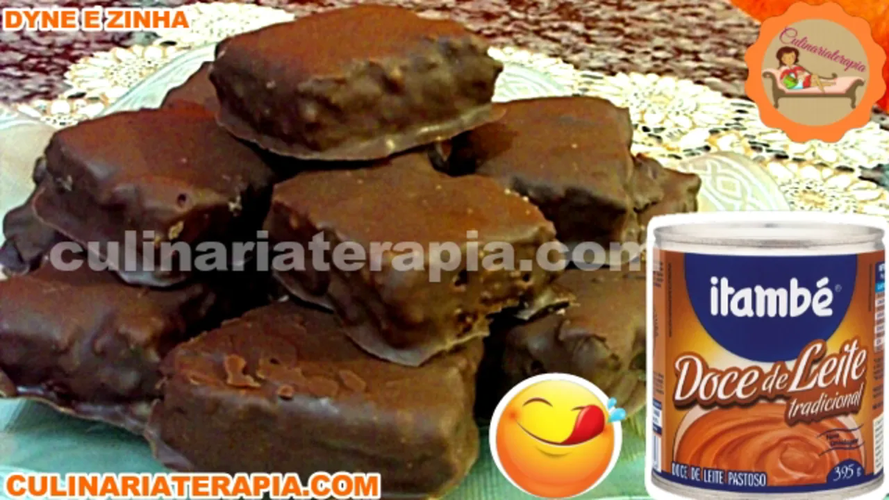 Palha Italiana de Doce de Leite Banhada no Chocolate